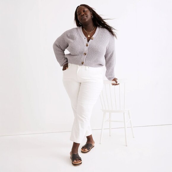 Madewell The Plus Curvy Perfect Vintage Jean in Tile White size 18W - Picture 1 of 8